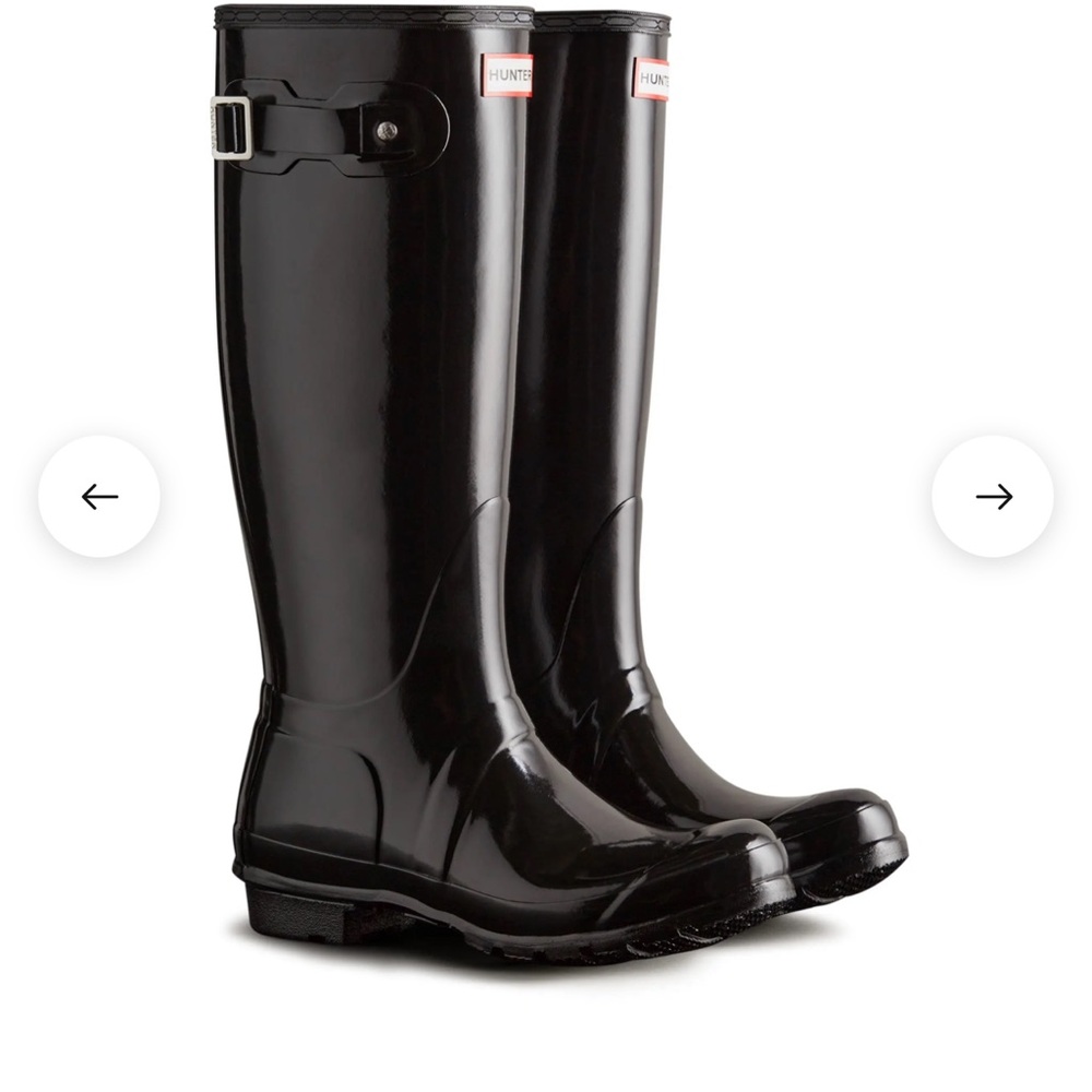 Hunter Black Ankle Boots